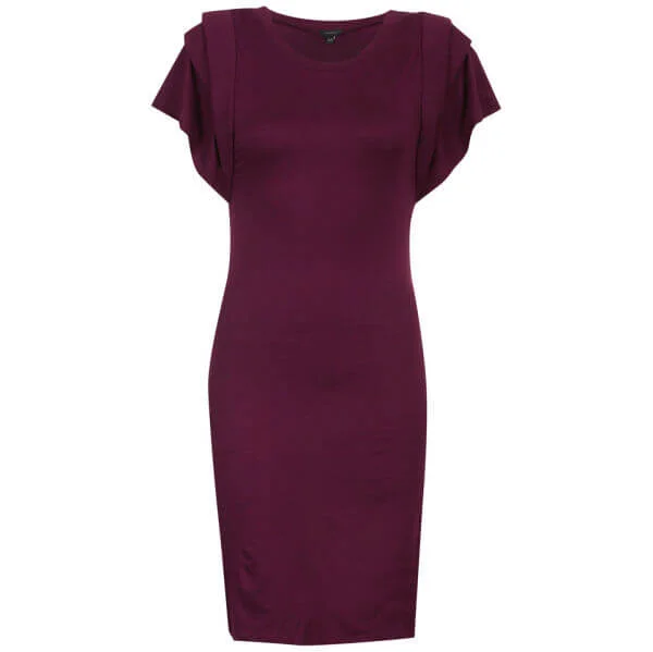 Full Circle Women's Valentina Jersey Dress - Mulled Wine - 8 - Rood Afbeelding 1