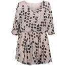 Full Circle Women's Hayden Polkadot Cape Dress - Nude - 8 - Nude Afbeelding 1