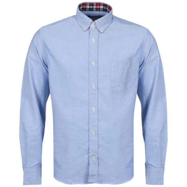Hartford Men's Button Down Oxford Shirt - Blue - S - Blauw Afbeelding 1