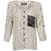 nümph Womens Luella Bat Print Blouse - Medium - XS - Nude Afbeelding 1