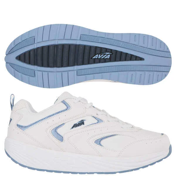 Avia Women's A395W Athletic Shoes - White/Blue - 3.5 (6 US) - White/Blue Afbeelding 1