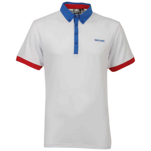 Sonneti Men's Contrast Polo Shirt - White - S - Wit Afbeelding 1