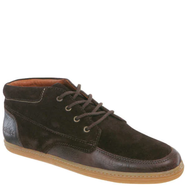 Pointer Men's Barajas Mid Trainers - Dark Chocolate - 7 - Dark Chocolate Afbeelding 1