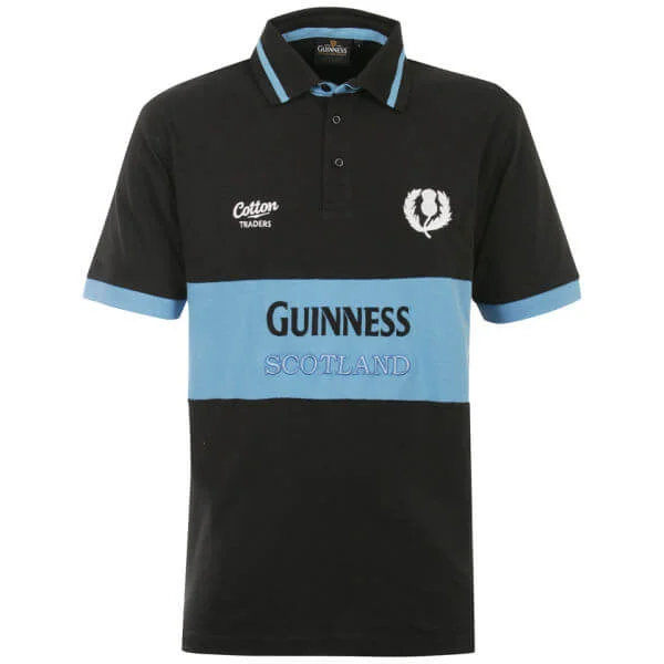 Cotton Traders Guinness Scotland Polo Classic - Blue - M - Blauw Afbeelding 1