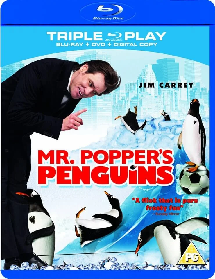 Mr. Poppers Penguins - Triple Play (Blu-Ray, DVD en Digital Copy) Afbeelding 1