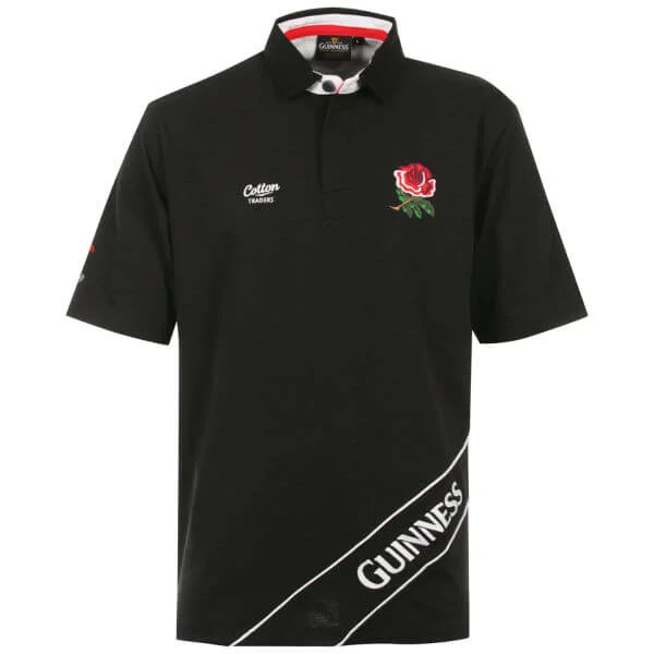 Cotton Traders England Pique Polo Classic - Black - S - Zwart Afbeelding 1