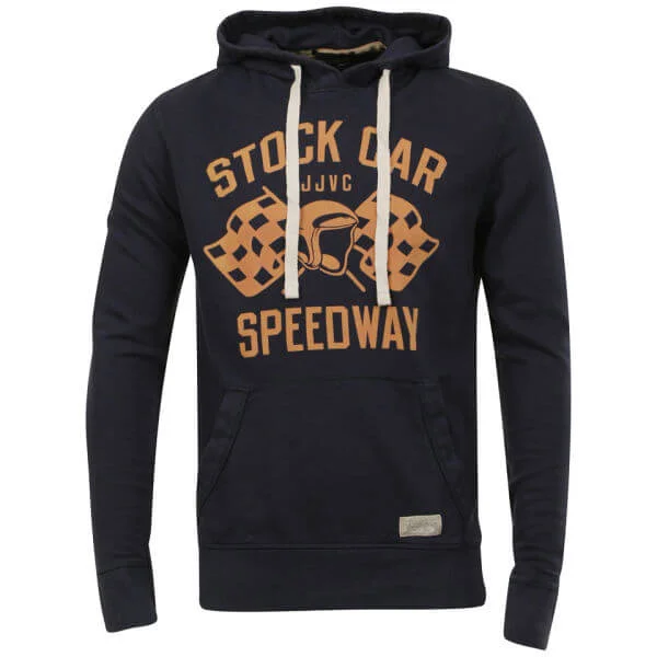 Jack & Jones Men's Vintage Del Mar Print Hoody - Navy - S - Navy blauw Afbeelding 1
