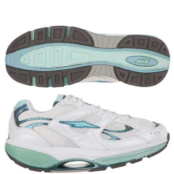 Avia Women's A9000W Athletic Shoes - White/Aqua/Teal - 3.5 - White/Aqua/Teal Afbeelding 1