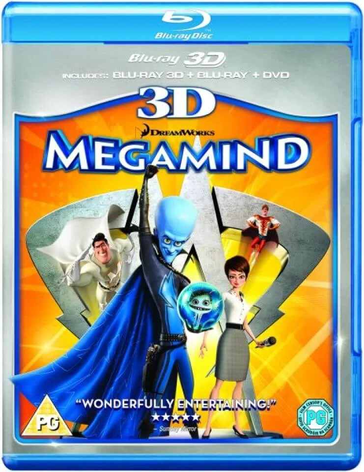 Megamind 3D (3D Blu-Ray, 2D Blu-Ray en DVD) Afbeelding 1