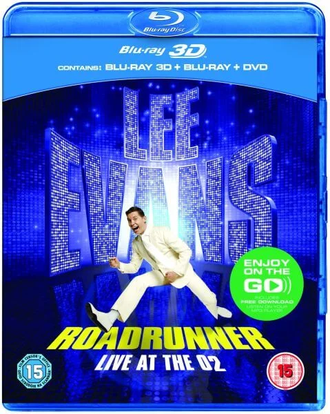 Lee Evans: Roadrunner - Live at O2 3D (Bevat 3D Blu-Ray, 2D Blu-Ray and DVD) Afbeelding 1