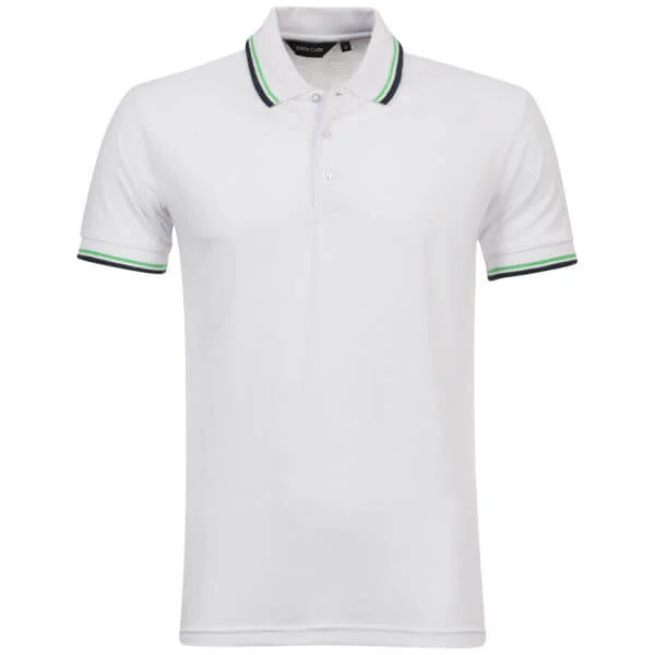 Simon Clarke Men's Pique Polo - M - Wit Afbeelding 1