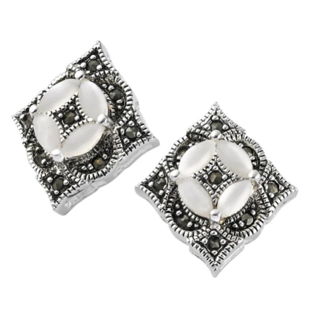 Marcasite Earrings - One size Afbeelding 1