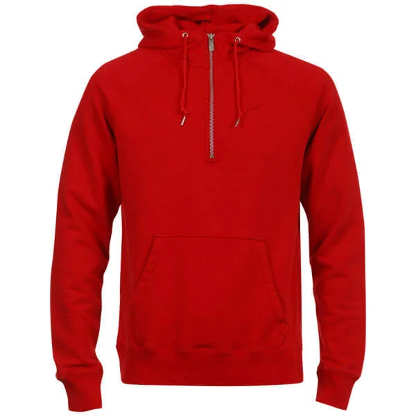Nike Men's AW77 Half-Zip Hoody - Red - S - Rood Afbeelding 1