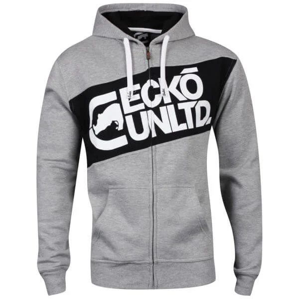 Ecko Men's Crainy Hoody - Grey/Black - S - Grey/Black Afbeelding 1