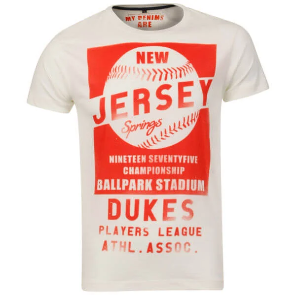 Jack & Jones Men's Tour Tee - Cloud Dancer - S - Cloud Dancer Afbeelding 1