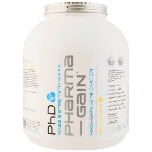 PhD Nutrition Pharma Gain - 2.27kg - Pot - Vanilla Creme Afbeelding 1