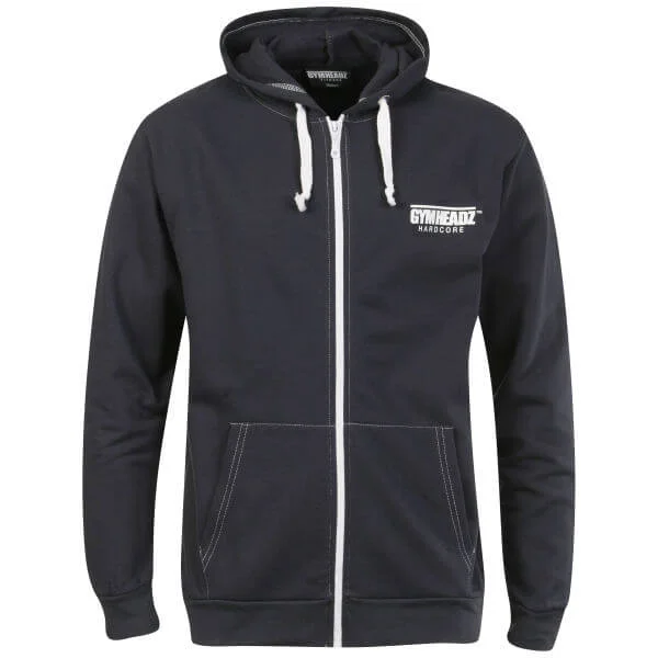 Gymheadz Men's Hardcore Hooded Jacket - Grey - S - Grijs Afbeelding 1