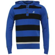 Kangol Men's Manic Fine Gauge Hooded Knit Jumper - Cobalt Blue - S - Cobalt Blue Afbeelding 1