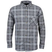 Brave Soul Men's Bate Long Sleeve Shirt - Black - S - Zwart Afbeelding 1