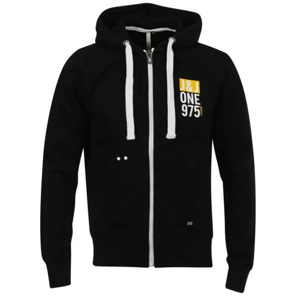 Jack & Jones Men's Eco Anton Sweat - Black Navy - S - Black / Navy Afbeelding 1