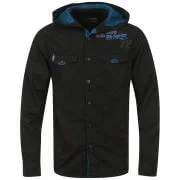 Brave Soul Men's Division Hooded Shirt - Black - S - Zwart Afbeelding 1