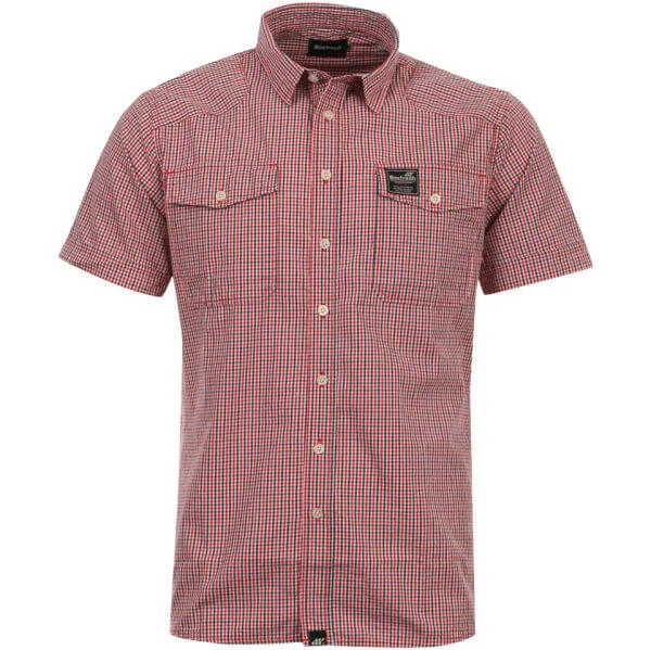 Boxfresh Men's Caerellius Short Sleeved Shirt - White - S - Rood Afbeelding 1