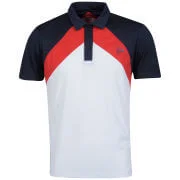 Dunlop Men's Play Tech Polo Shirt - Navy/Red/White - S - Navy/Red/White Afbeelding 1