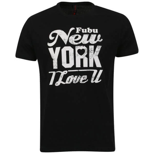 FUBU Men's New York T-shirt - Black - S - Zwart Afbeelding 1