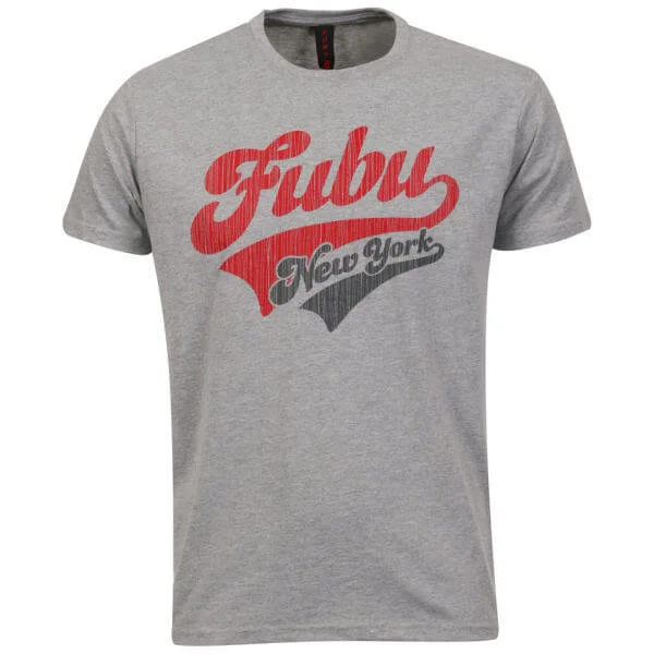 FUBU Men's Vintage New York T-shirt - Grey - S - Grijs Afbeelding 1