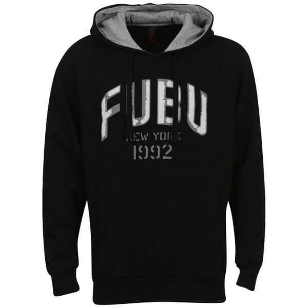 FUBU Men's 1992 New York Hoody - Black - S - Zwart Afbeelding 1