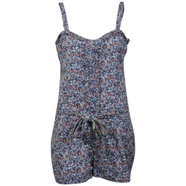 Pepe Women's Karmen Printed Playsuit - Blue Multi - XS - Blue Multi Afbeelding 1