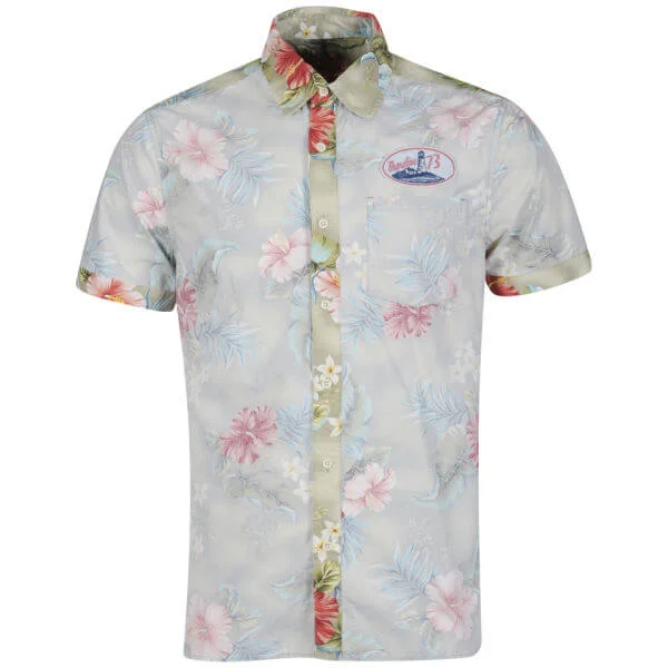 Pepe Men's Venturas Hawaiian Short Sleeved Shirt - Pink Multi - M - Pink Multi Afbeelding 1