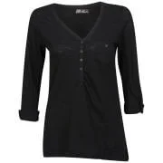 Brave Soul Women's Laila Button Top - Black - S - Zwart Afbeelding 1