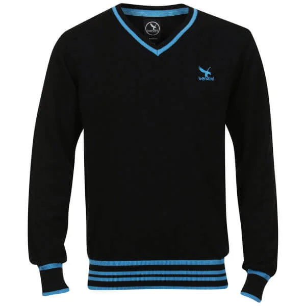 Benzini Men's Penn V-Neck Knit - Black - S - Zwart Afbeelding 1