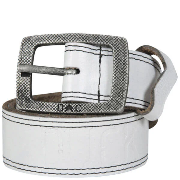 Duck and Cover Men's Embossed Belt - M - Wit Afbeelding 1
