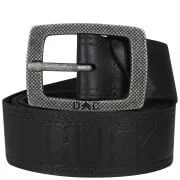 Duck and Cover Men's Embossed Belt - Black - M - Zwart Afbeelding 1