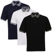 Gildan Men's 5-Pack Polo Shirts - White/Navy/Black - XXL - White/Navy/Black Afbeelding 1