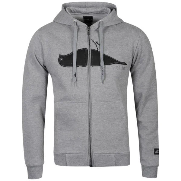 Atticus Men's Felt-Up Zip Hooded Sweatshirt - Heather - S - Heather Afbeelding 1