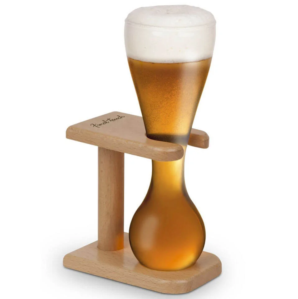 Quarter Yard Glas met Houten Standaard en Cadeaubox Afbeelding 1