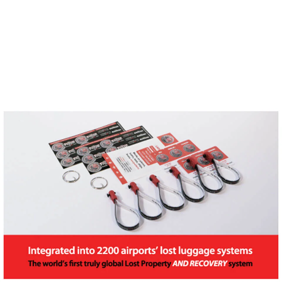 HomingPin Luggage Recovery Double Pack (Includes 6 Loops, 12 Large Stickers, 12 Small Stickers and 2 Keyring Adaptors) Afbeelding 1