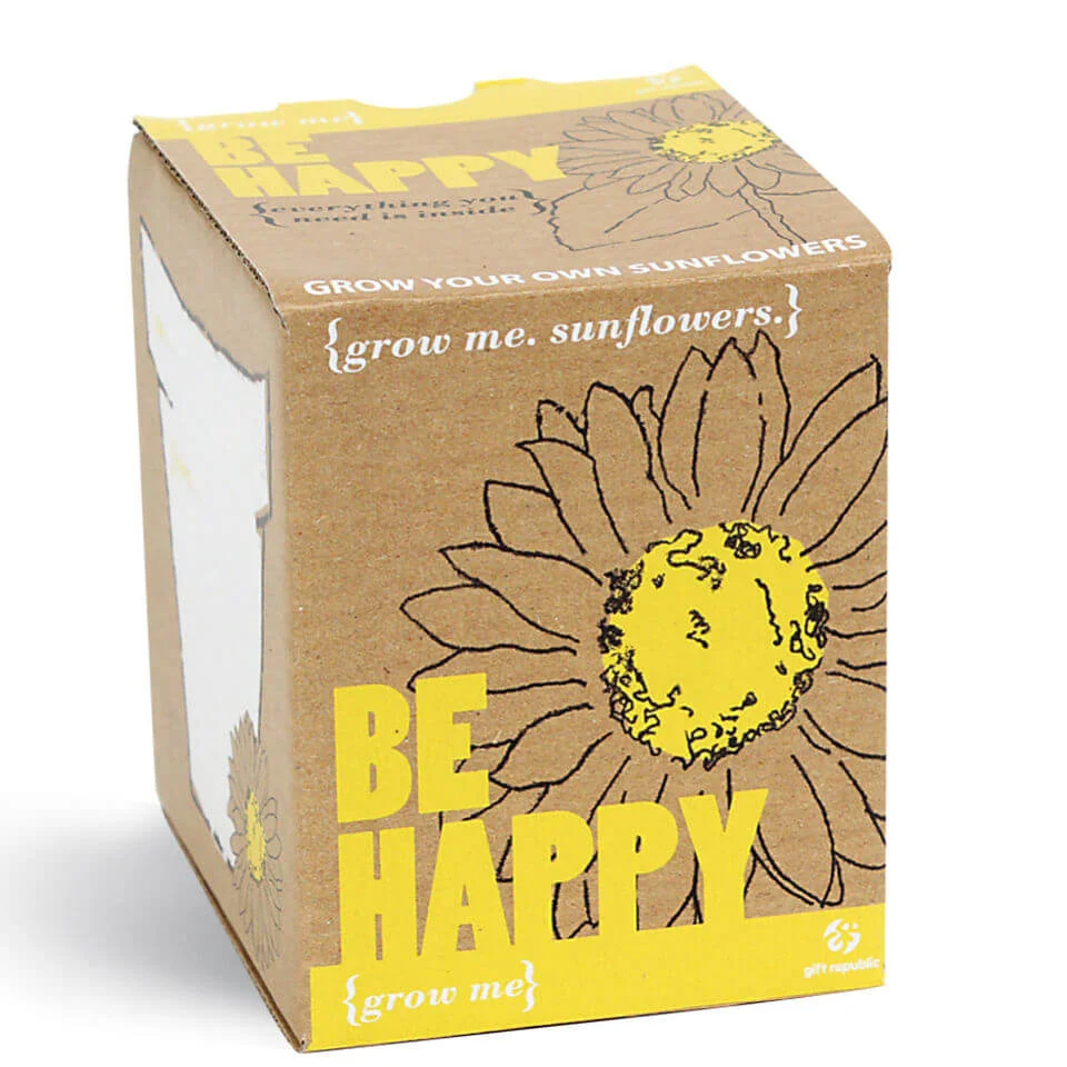 Grow Me Be Happy Sunflower Afbeelding 1