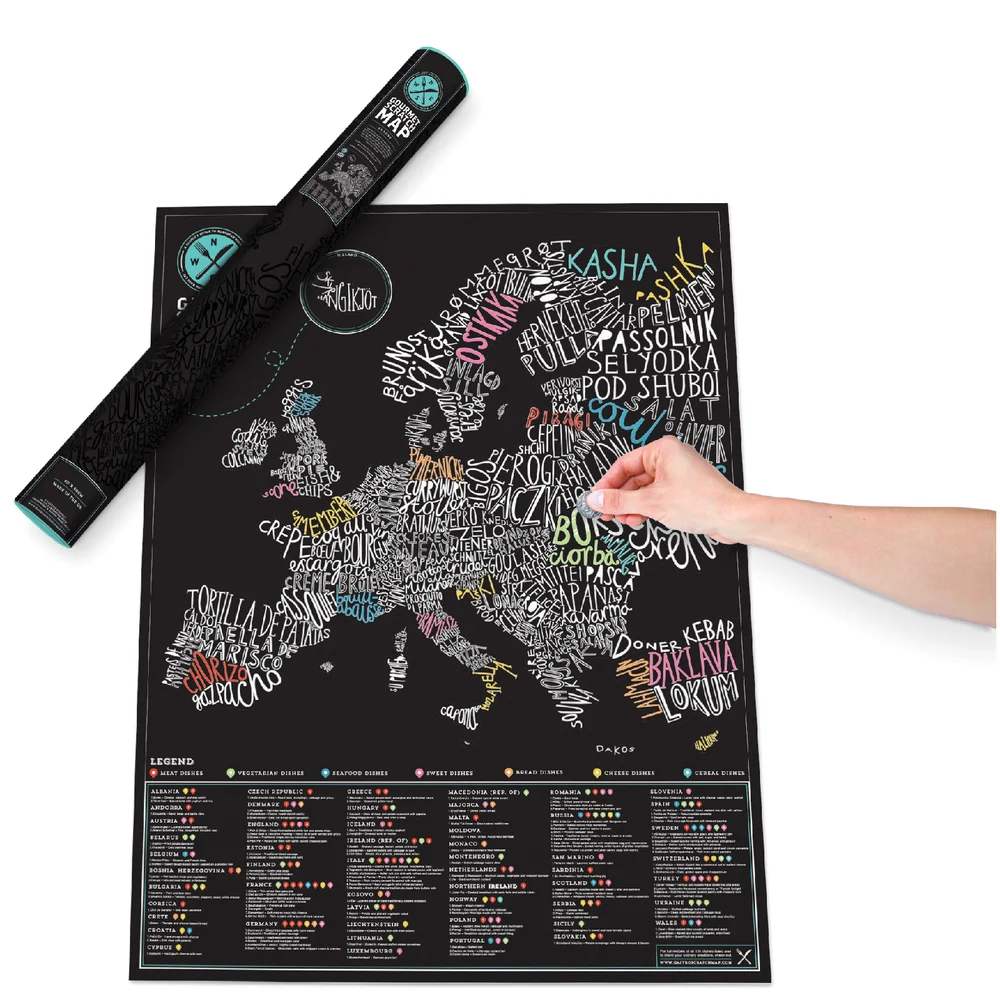 Gourmet Scratch Map Afbeelding 1