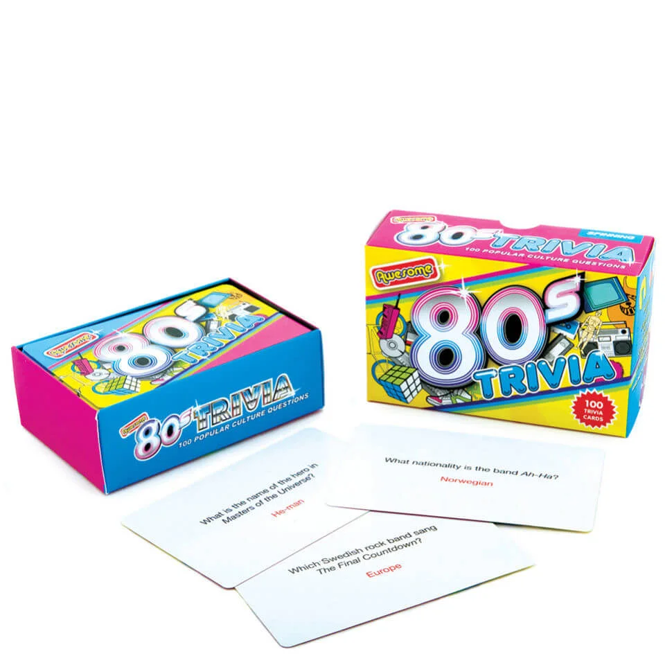 Awesome 80's Trivia Cards Afbeelding 1