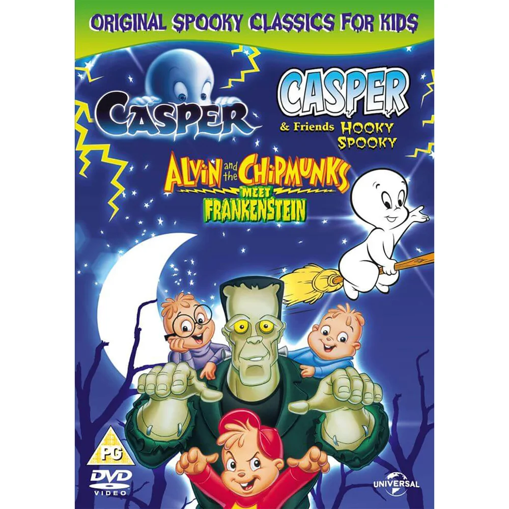 Original Spooky Classics for Kids (Casper / Casper and Friends: Hooky Spooky / Alvin and the Chipmunks Meet Frankenstein) Afbeelding 1