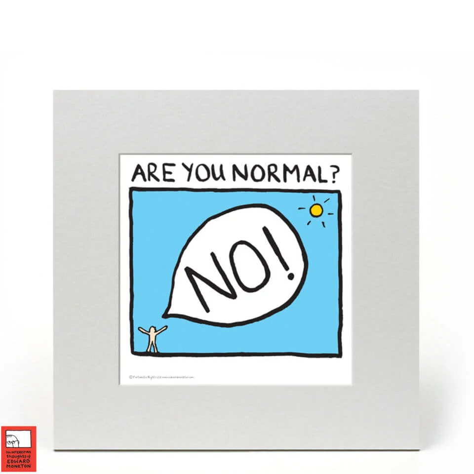 Edward Monkton Fine Art Print - Are You Normal Afbeelding 1
