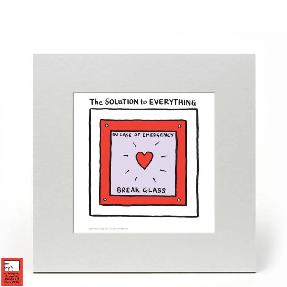 Edward Monkton Fine Art Print - The solution to everything Afbeelding 1