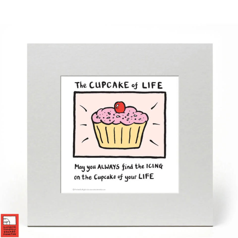 Edward Monkton Fine Art Print - Cupcake of Life Afbeelding 1
