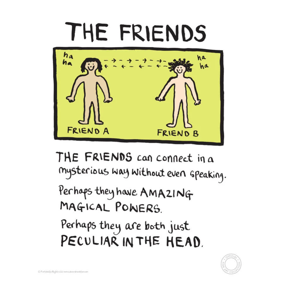 Edward Monkton Fine Art Print - Friends Afbeelding 1
