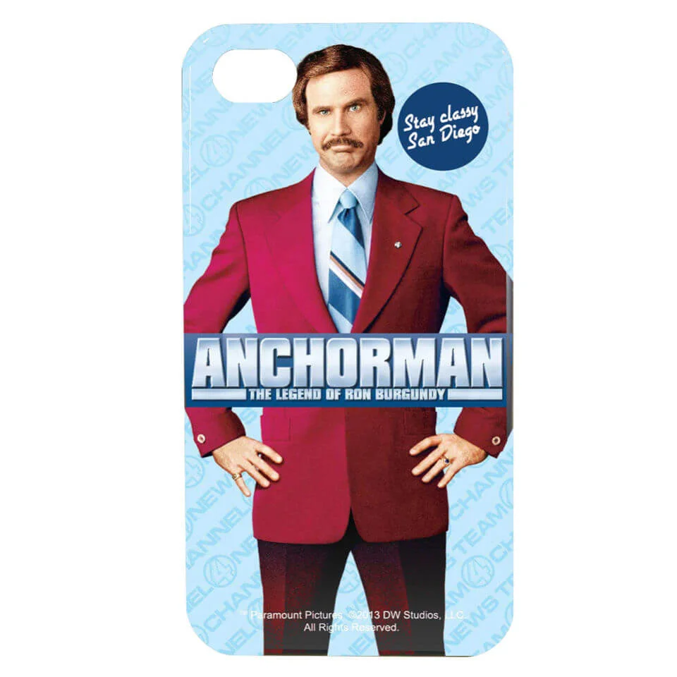 Anchorman Ron Burgundy iPhone 4/4S Case Afbeelding 1