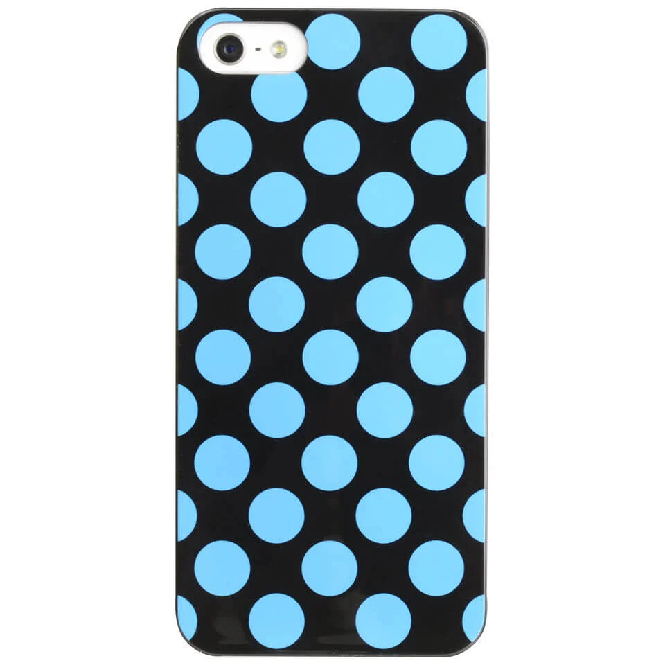 Cygnett Polkadot Case for iPhone 5 - Black / Blue Afbeelding 1